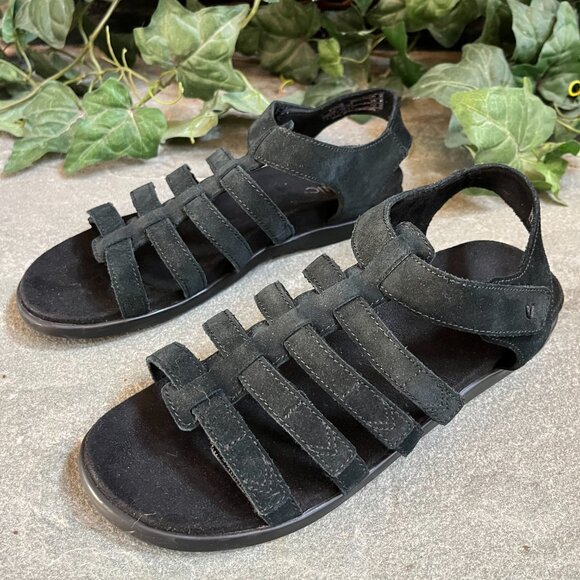 Vionic Palm Ritta Sandals Women's Size 9/41 Black Suede Strappy Gladiator Comfy - Picture 3 of 8